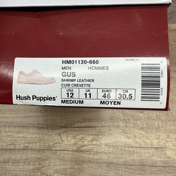 Hush Puppies Shoes Men's Gus Lace Up Lightweight Comfort Shrimp Leather 12 NIB - Picture 9 of 9